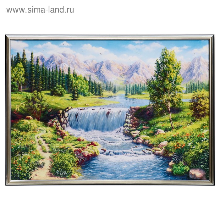 

Картина "Каскадный водопад" 53х73 см