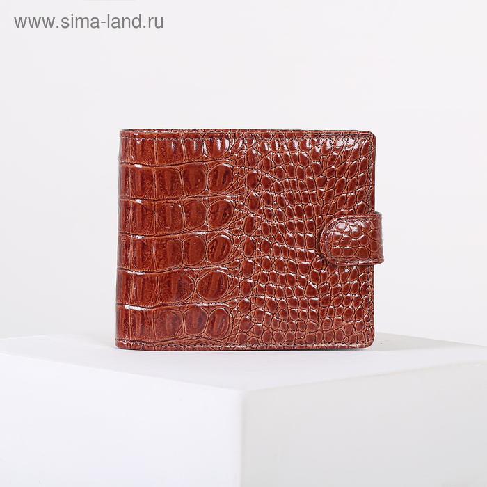 Портмоне мужское отдел на кнопке цвет коричневый 640₽