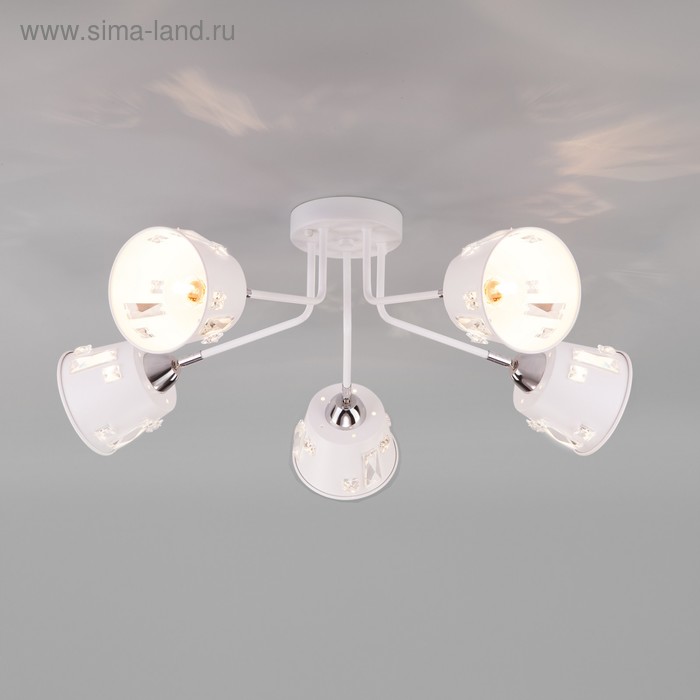 

Люстра Benna, 5x60Вт E27, цвет белый