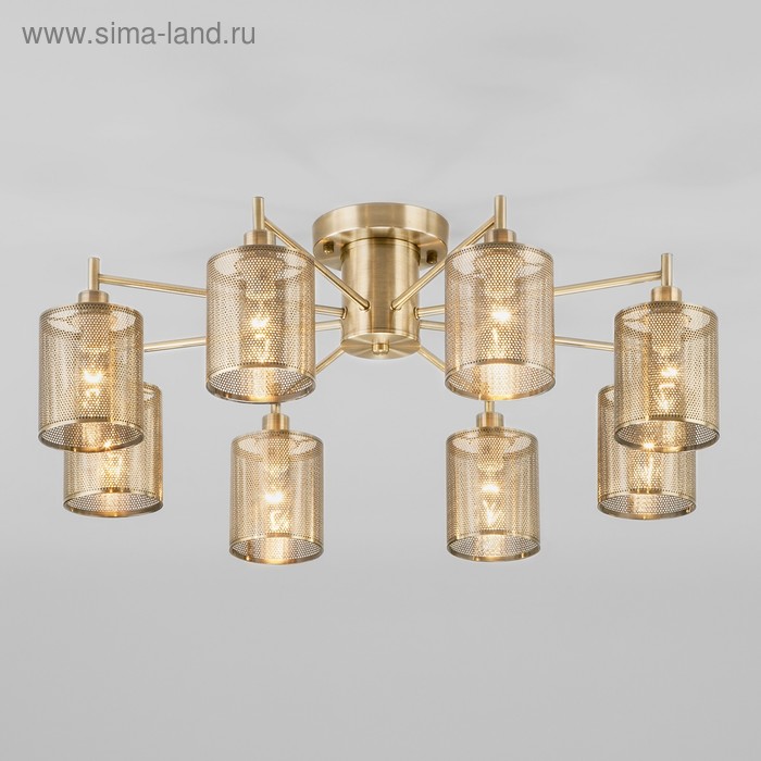 

Люстра Tela, 8x60Вт E14, цвет античная бронза