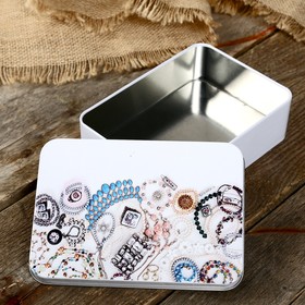

Шкатулка металл прямоугольная "Женская" МИКС 4,2х14х10 см