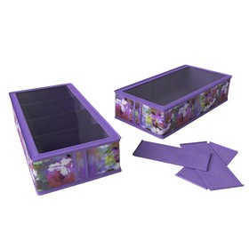 

Короб для обуви на 4 ячейки Cofret «Акварель», 26×52×12 см