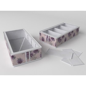 

Короб для обуви на 4 ячейки «Шебби Нью», 26х52х12 см