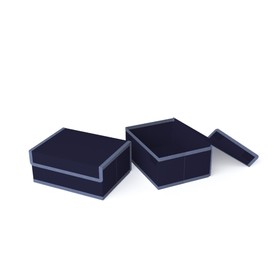 Короб для хранения жёсткий «Классик синий», 23х17х10 см Ош