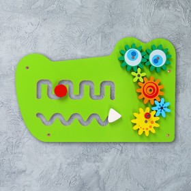 

Бизиборд из составных частей «Крокодил» на стену 187×61 см