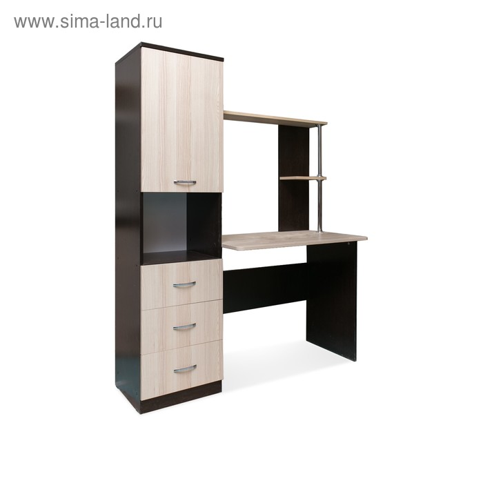 

Стол компьютерный СК-8, 1330x550x1680, Венге/Дуб молочный