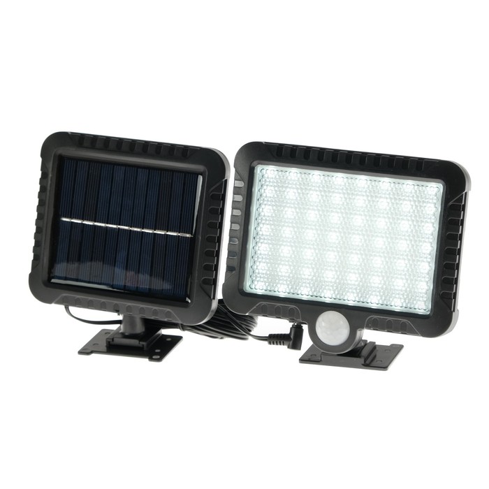 Светодиодный прожектор на солнечной батарее 10 Вт, выносная панель, 15 × 11 × 4 см, 6500К световое табло светодиодное номер дома gauss 6500к 2 вт 2 в на солнечной батарее ip44 gs091