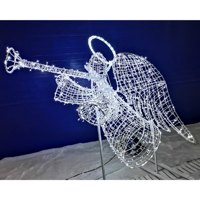 Светодиодная фигура «Ангел», 80 × 150 × 80 см, 100 Вт, 220 В светодиодная фигура олень 90 × 150 × 60 см 80 вт 220 в