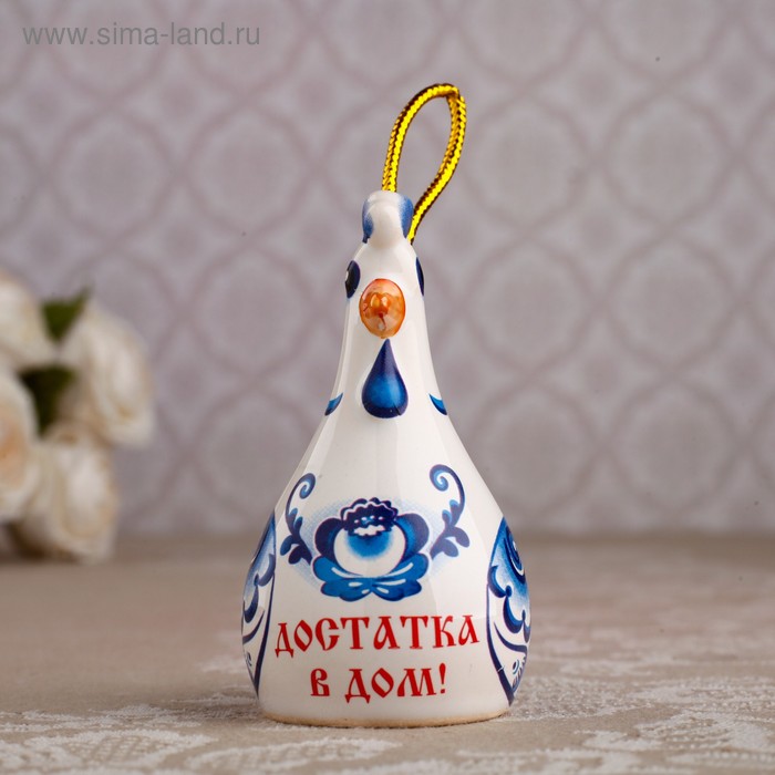 

Сувенир "Курочка. Достаток в доме", гжель, 7 см