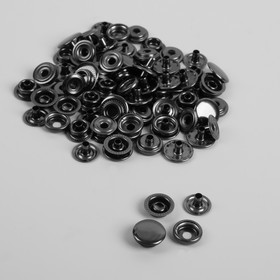 Кнопка О-образная, d = 15 мм, цвет чёрный никель Ош