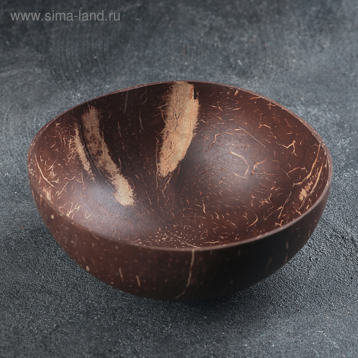 Чаша «Ханг», 13×6 см, из скорлупы кокосового ореха, цвет натуральный