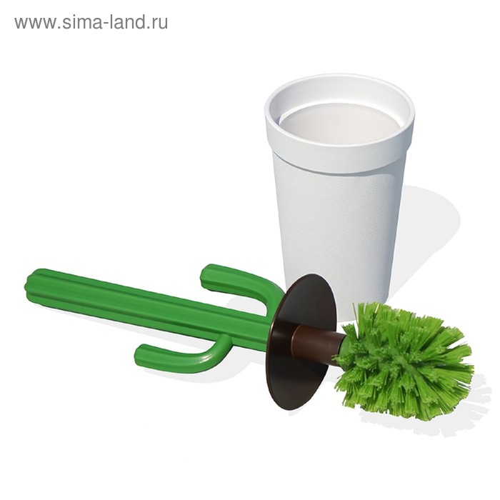 

Ёршик для туалета Cactrash, белый с зелёным
