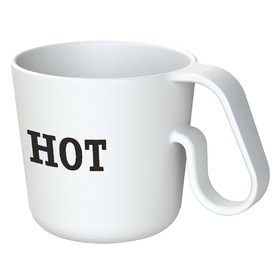

Кружка Maxx с надписью hot 350 мл, белая