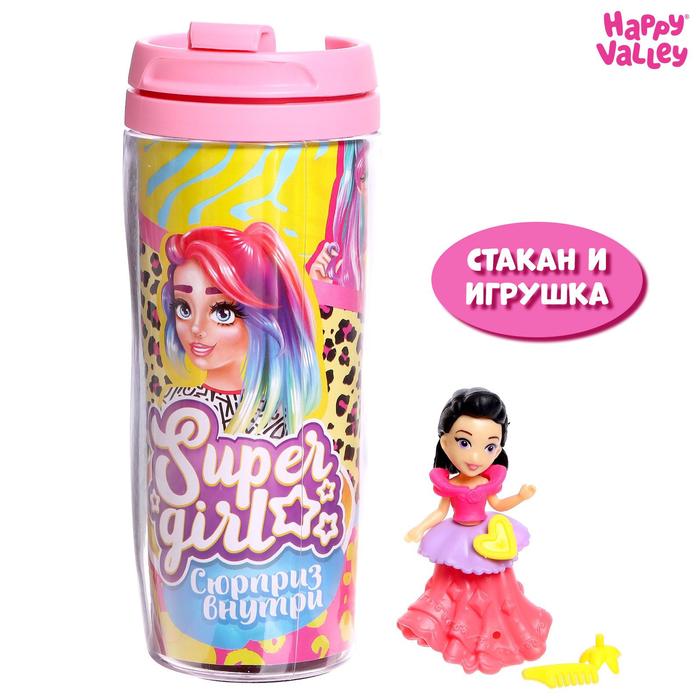 

Термостакан с игрушкой-сюрпризом Super girl