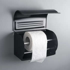 

Держатель для туалетной бумаги на два рулона 20,5×12,5×12 см, цвет чёрный