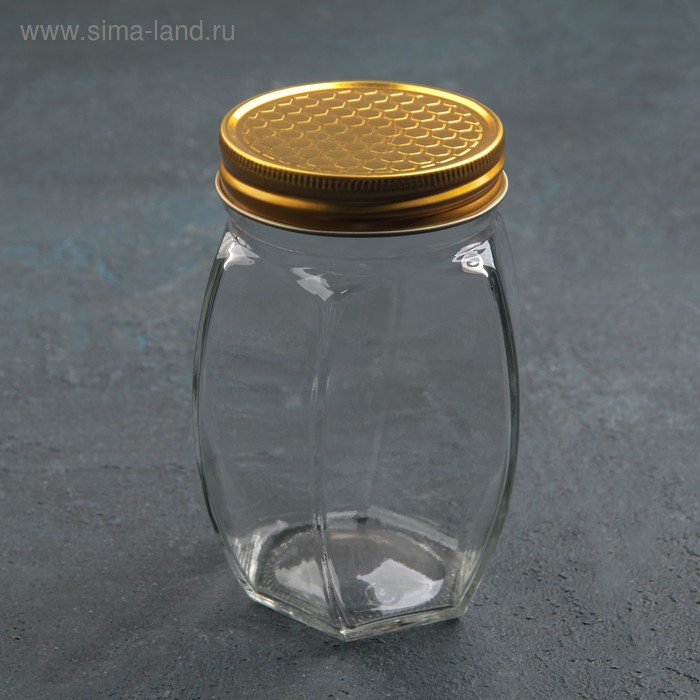 Баночка стеклянная для мёда и варенья «Соты», 400 мл, 8×12 см баночка стеклянная для мёда и варенья с ложкой magistro эко пчёлка 500 мл 11 8×14 5 см