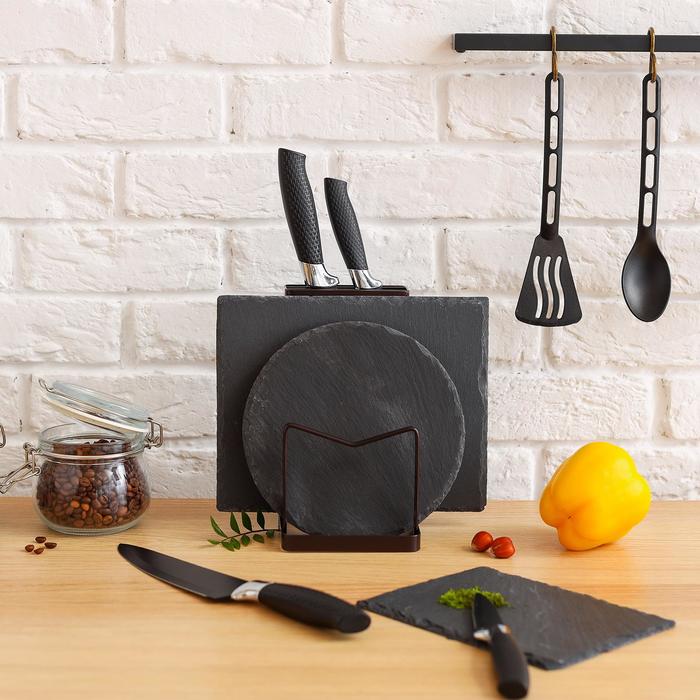 фото Доска для подачи из сланца magistro valley, 25×20 см