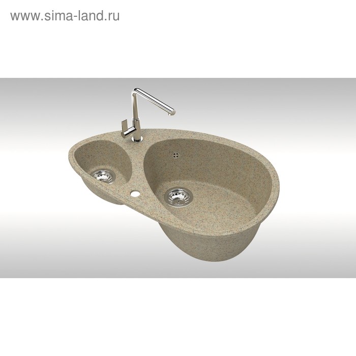 

Мойка кухонная из камня ZETT lab. 13/Q5, 780x491x210 мм, матовая, врезная, песочная
