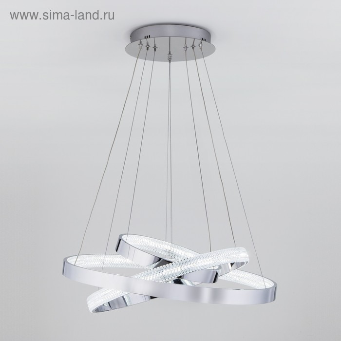 Люстра Posh, 80Вт LED, 3300-6500К, 4000лм, цвет хром люстра posh 100вт led 3300 6500к 5000лм цвет медь