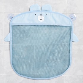 Сетка для хранения игрушек в ванной "Мишка", цвет голубой от Сима-ленд