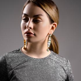 

Серьги висячие со стразами "Вечеринка" подиум, цвет радужный в золоте