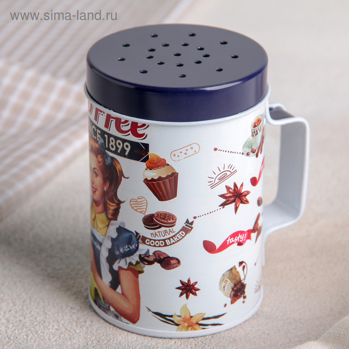 

Ёмкость для сыпучих продуктов Coffee, 100 мл, 7×5,5×8 см, с отверстиями и ручкой
