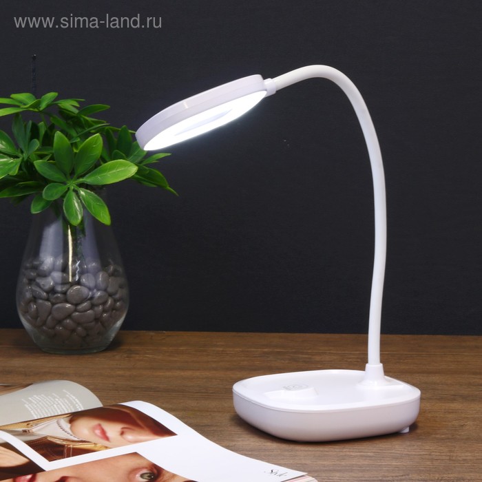 

Лампа настольная сенсорная 18695195/1 20хLed 3 режима АКБ USB белый 12х12х41 см