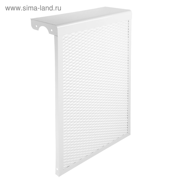 цена Экран на чугунный радиатор ZEIN, 390х610х150 мм, 4 секции, металлический, белый