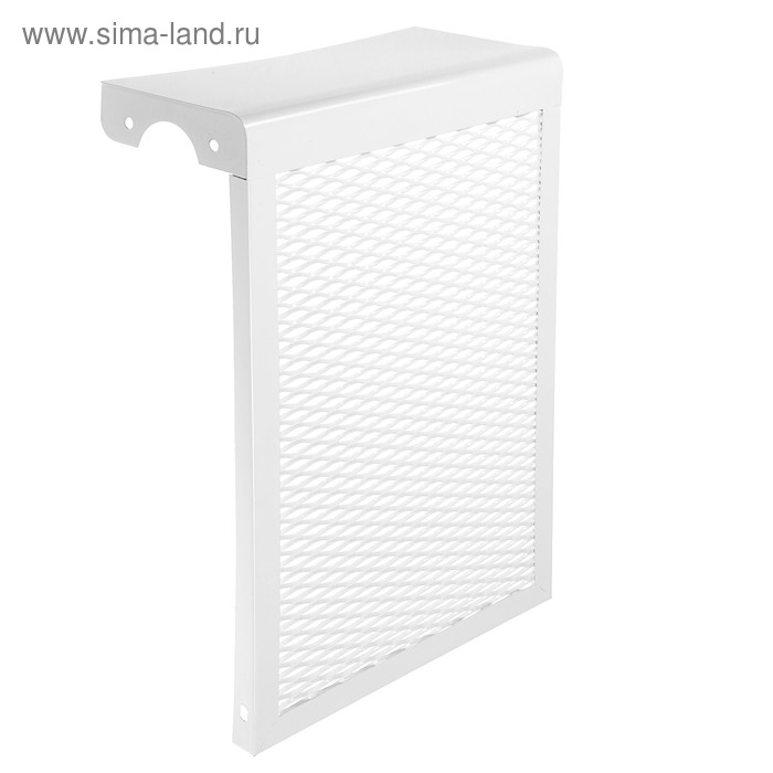 цена Экран на чугунный радиатор ZEIN, 290х440х150 мм, 3 секции, металлический, белый