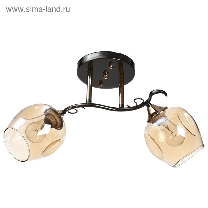 

Люстра 84913/2 2хE27, 40Вт чёрный/янтарный 50х24х27 см