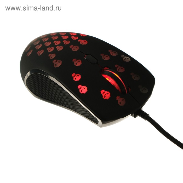 Мышь Smartbuy RUSH Skull, игровая, проводная, оптическая, 2400 dpi, USB, черная