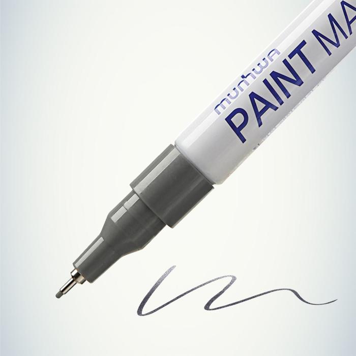 Маркер-краска (лаковый) 1.0 MunHwa Extra Fine Paint Marker серебро EFPM-06