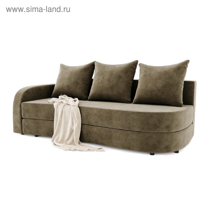 

Диван прямой «Гитара», еврокнижка, пружинный блок, велюр, локоть левый, цвет селфи 03