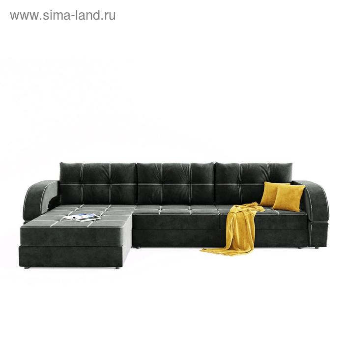 фото Угловой диван «талисман 2», угол левый, пантограф, велюр, цвет селфи 07, подушки селфи 08 золотое руно