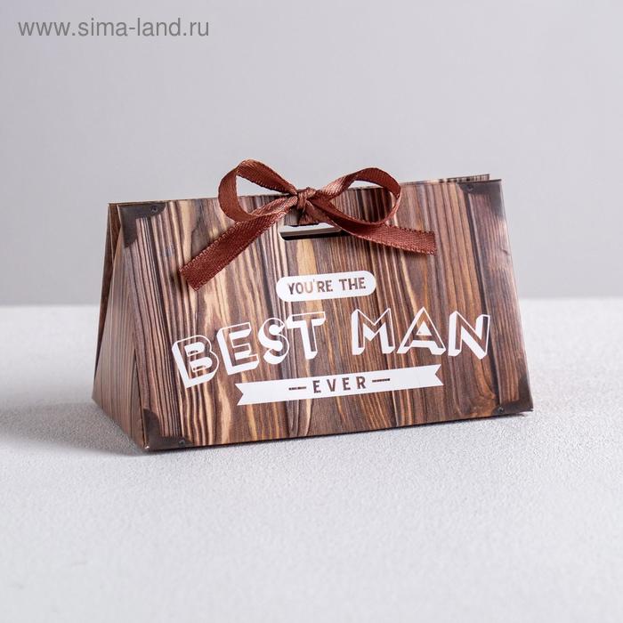 

Коробка бонбоньерка, упаковка подарочная, «Best man», 10 х 5,5 х 5,5 см