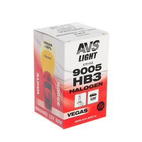 Лампа автомобильная AVS Vegas, HB3/9005,12 В, 60 Вт