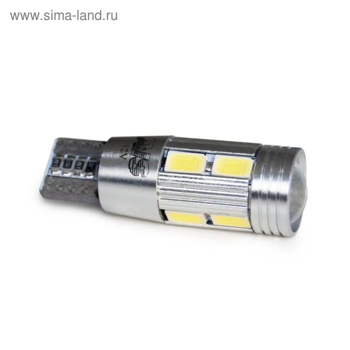 фото Лампа светодиодная t10 c024 /белый/ (w2.1x9.5d) canbus 8smd 5630, блистер, набор 2 шт avs