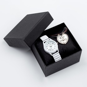Подарочный набор 2 в 1 'Лентини': наручные часы и браслет Ош
