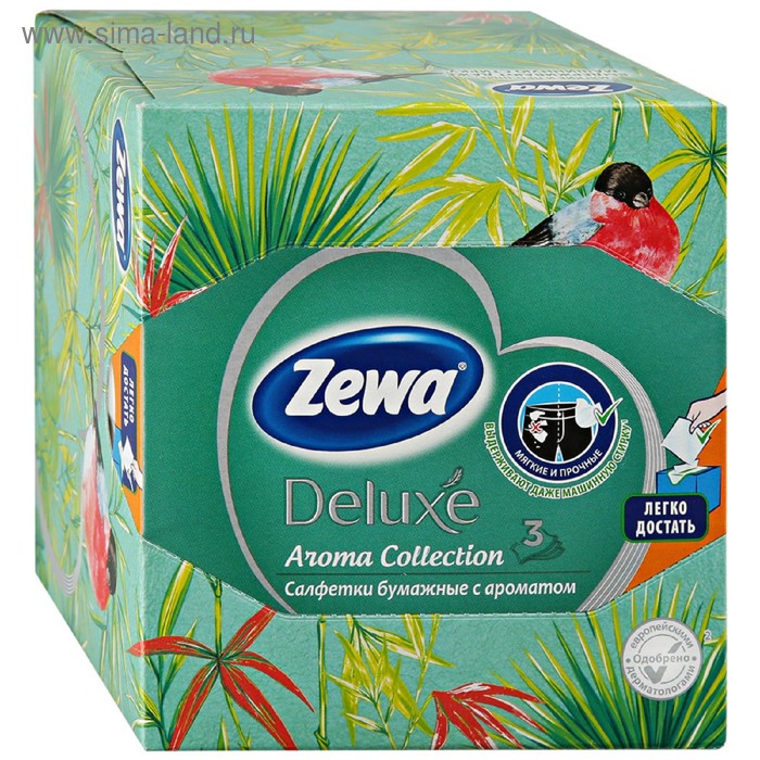 Салфетки бумажные Zewa Deluxe Aroma Collection, 60 шт. бумажные салфетки zewa аромаколлекция 60 шт
