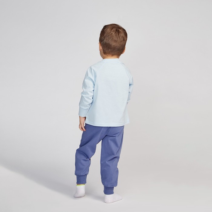 Пижама для мальчика, цвет голубой, рост 92 см
