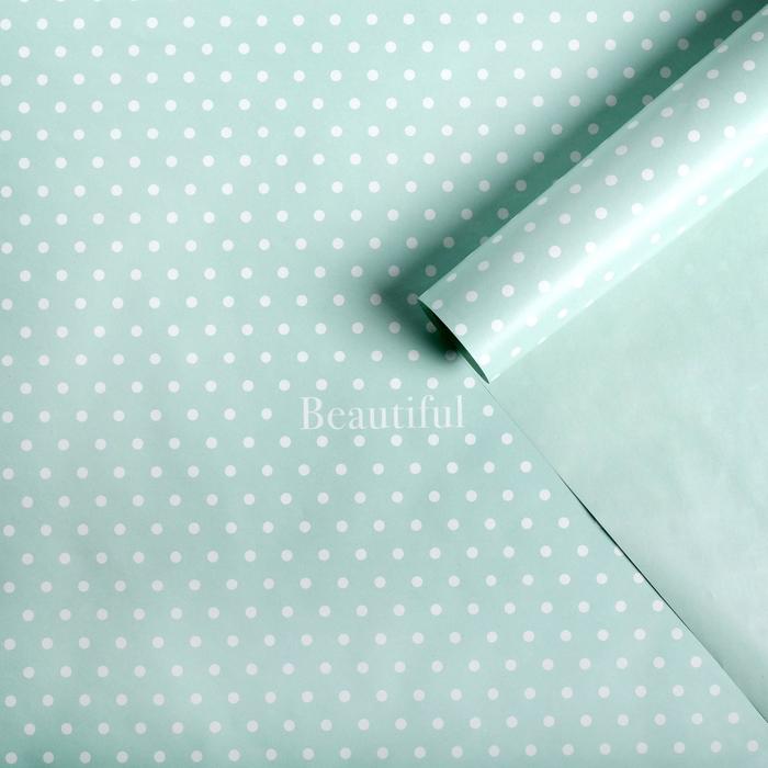 Бумага упаковочная глянцевая двусторонняя «Горох», 70 × 100 см