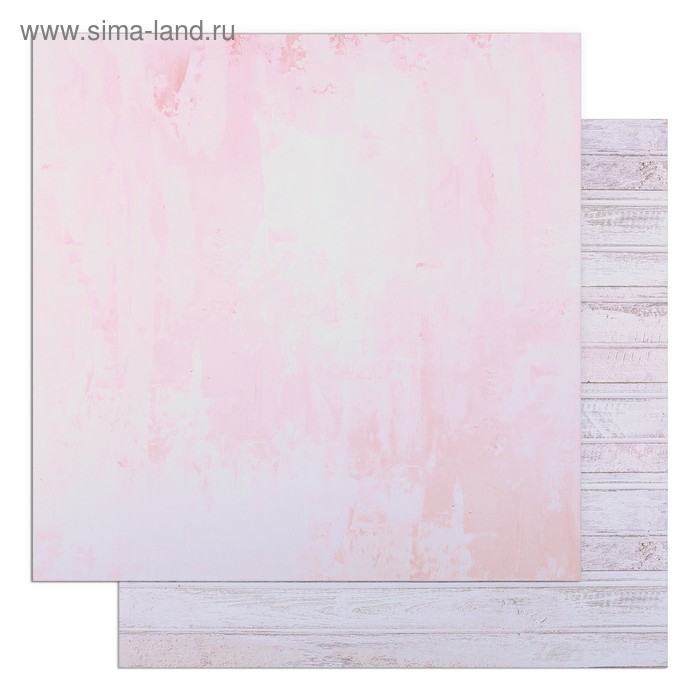 Фотофон двусторонний Розовая штукатурка и доски 45 х 45 см, переплётный картон, 980 г/м