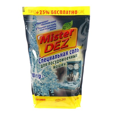 Специальная соль для посудомоечных машин "Mister DEZ", Eco-Cleaning, 800 г