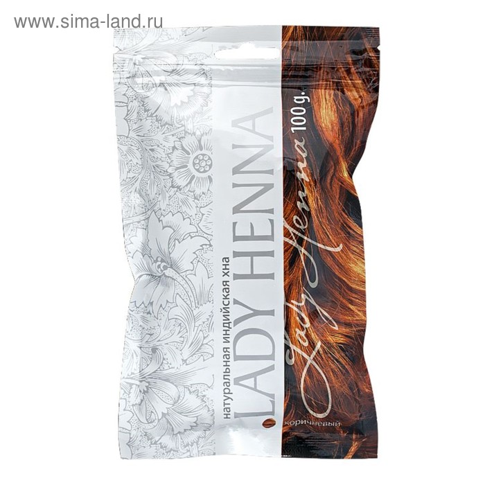 

Натуральная индийская хна Lady Henna, оттенок коричневый, 100 г