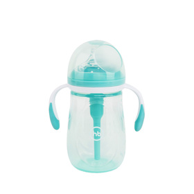 

Бутылочка для кормления Happy Baby, с ручками и силиконовой соской, цвет mint, 300 мл
