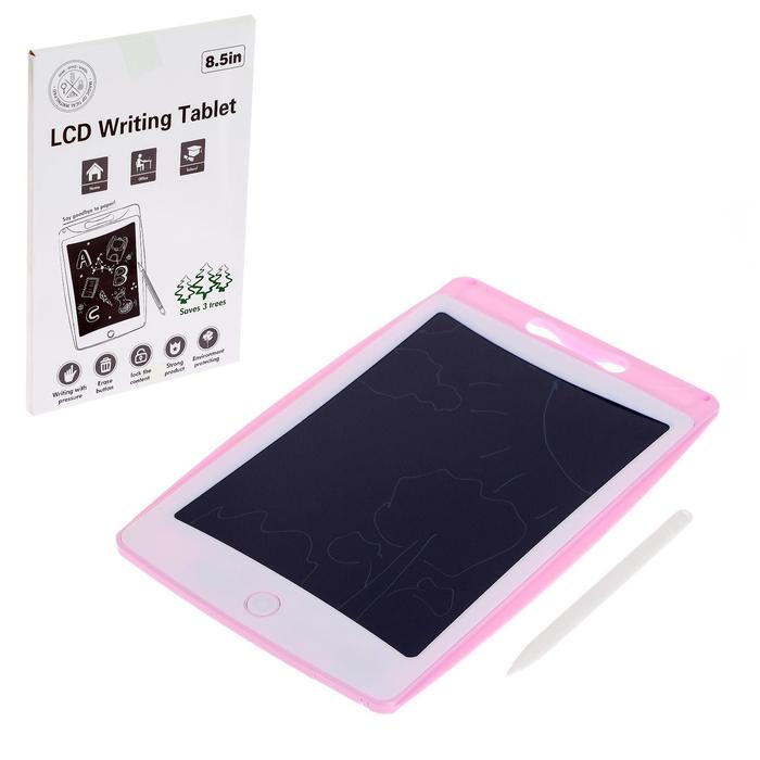 Планшет для рисования LCD, с ручкой, цвет МИКС планшет для рисования lcd дракоша с ручкой 8 5 микс