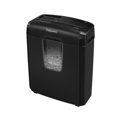 Шредер Fellowes PowerShred 6C (P-4),фрагменты 4x35мм,6 листов одн,скрепки,скобы,пл.карты,11л