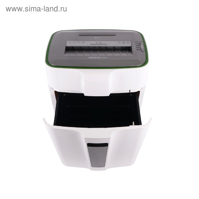 

Шредер Office Kit S140 (P-4), фрагменты 3.9x30мм,12 листов одн,скрепки,скобы,пл.карты,CD,20л
