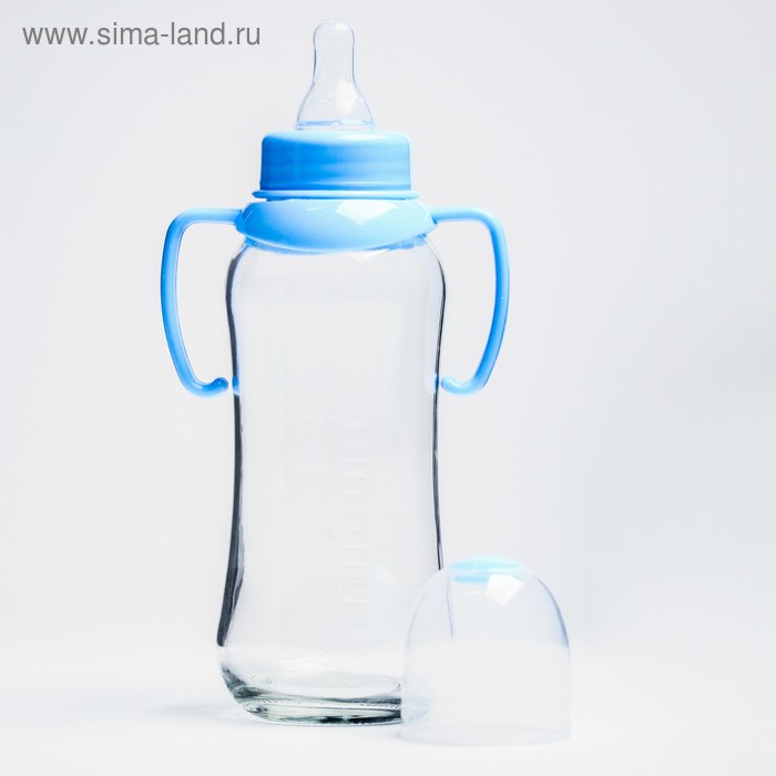 

Бутылочка для кормления 260 мл., стекло, с ручками, цвет МИКС