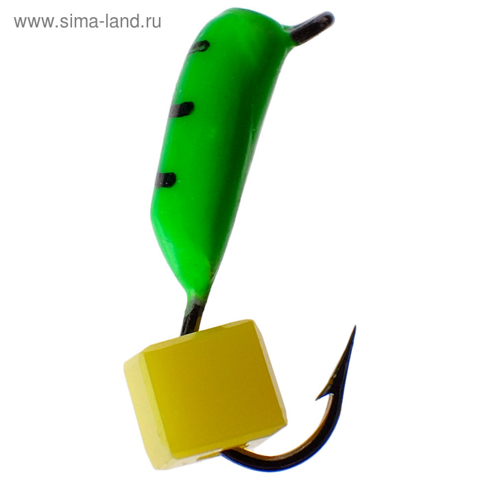 

Мормышка «Столбик» 1,5 с «сырным» кубиком, цвет зелёный, 490